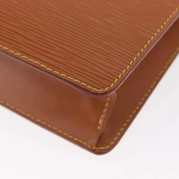 LOUIS VUITTON Epi Pochette Homme Bag Brown Zipangu Gold - Picture 9 of 16